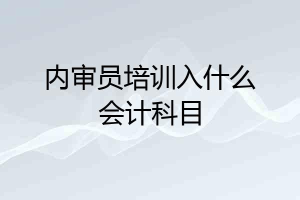 内审员培训入什么会计科目