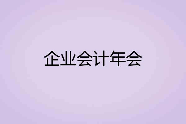 企业会计年会