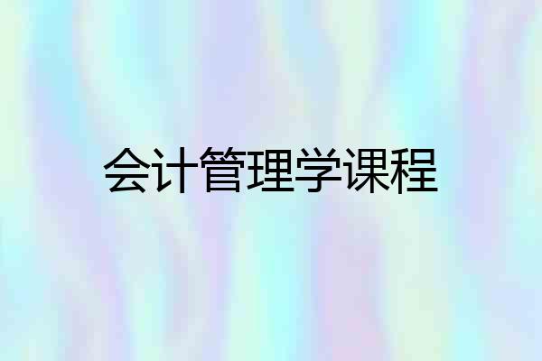 会计管理学课程