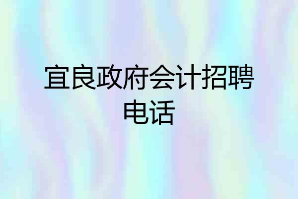 宜良政府会计招聘电话