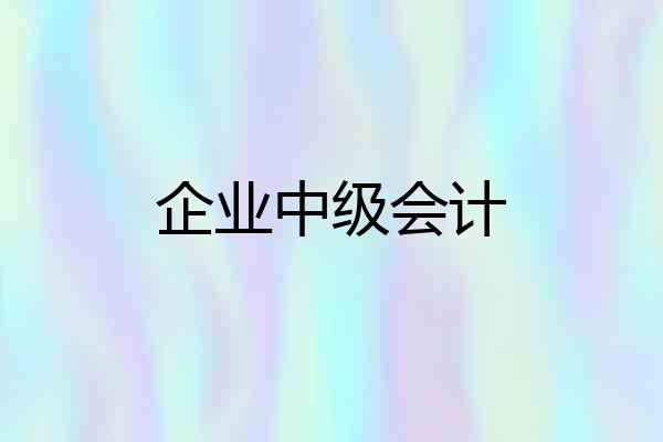 企业中级会计