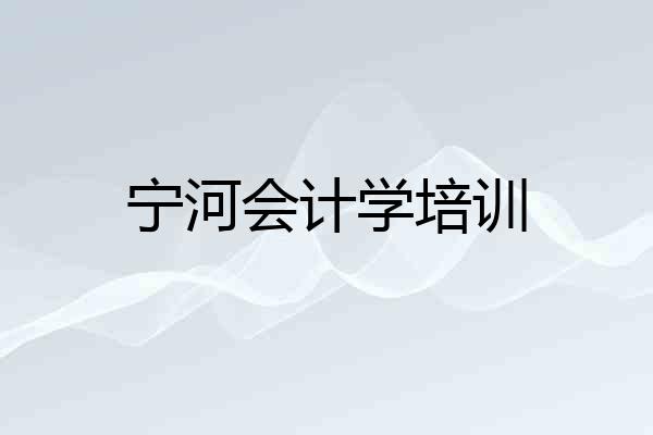 宁河会计学培训