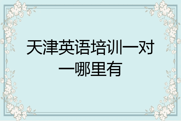 天津英语培训一对一哪里有