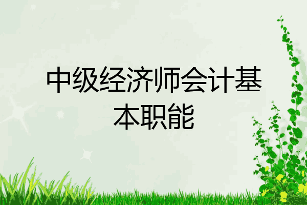 中级经济师会计基本职能