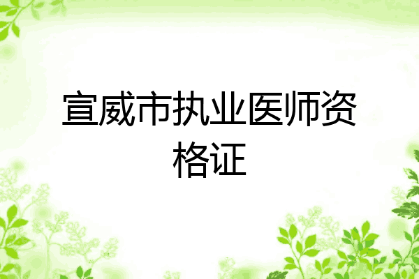 宣威市执业医师资格证