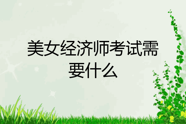 美女经济师考试需要什么