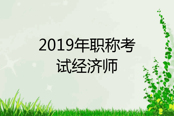 2019年职称考试经济师