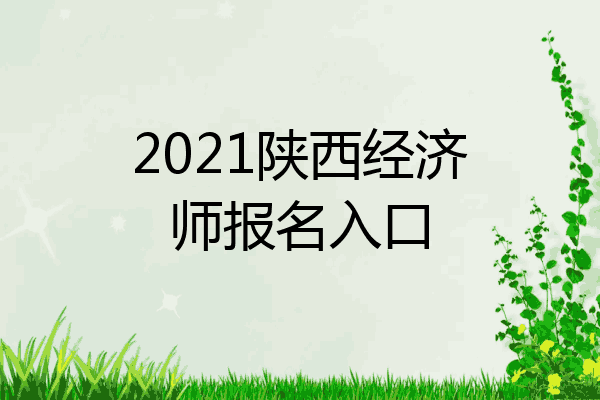 2021陕西经济师报名入口