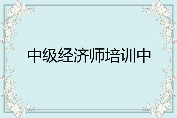 中级经济师培训中