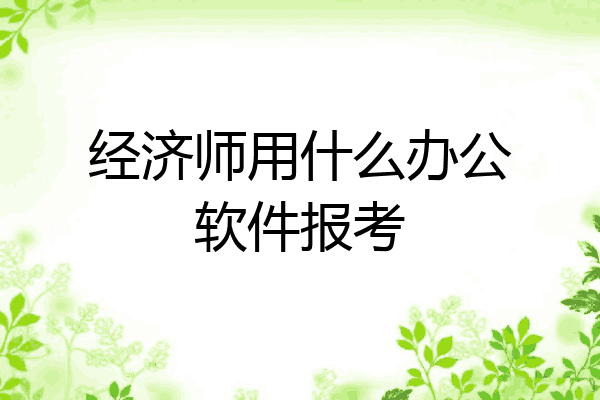 经济师用什么办公软件报考