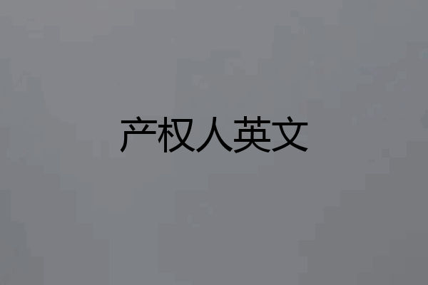 产权人英文