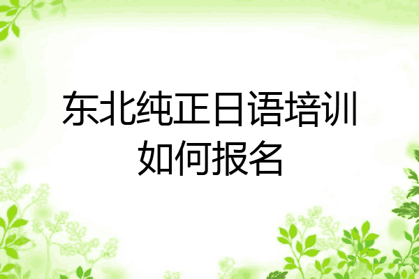 东北纯正日语培训如何报名