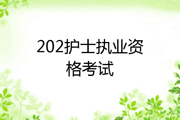 202护士执业资格考试