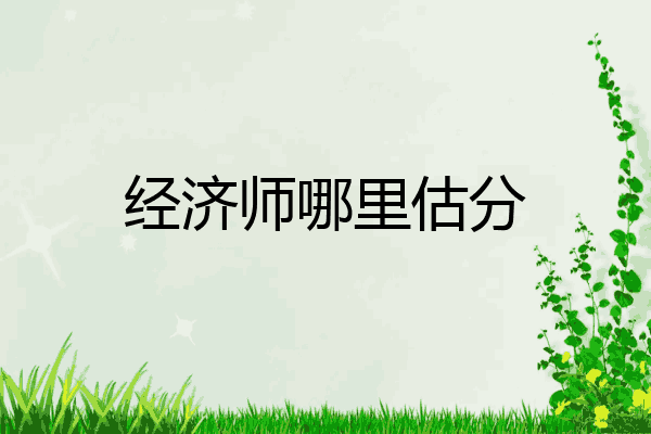 经济师哪里估分