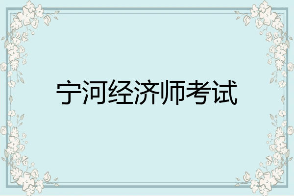 宁河经济师考试