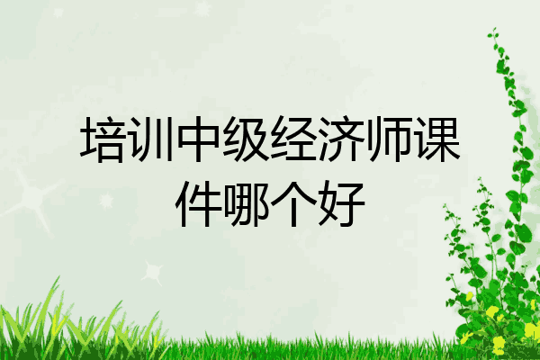 培训中级经济师课件哪个好