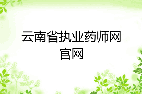 云南省执业药师网官网