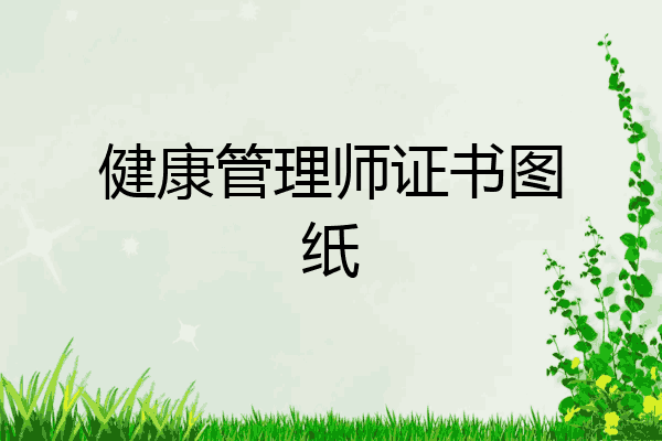 健康管理师证书图纸