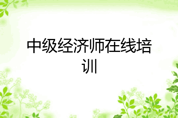 中级经济师在线培训