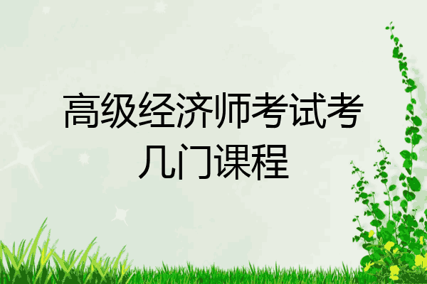 高级经济师考试考几门课程