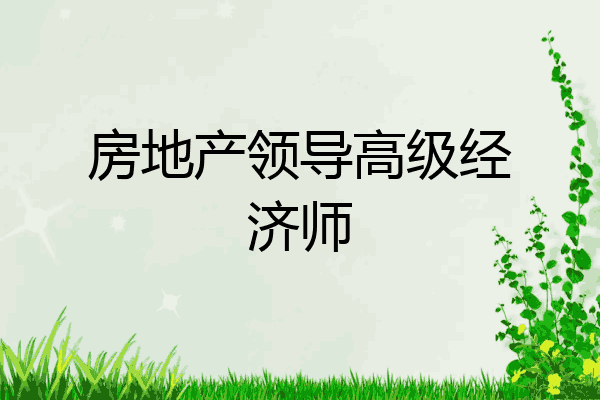 房地产领导高级经济师
