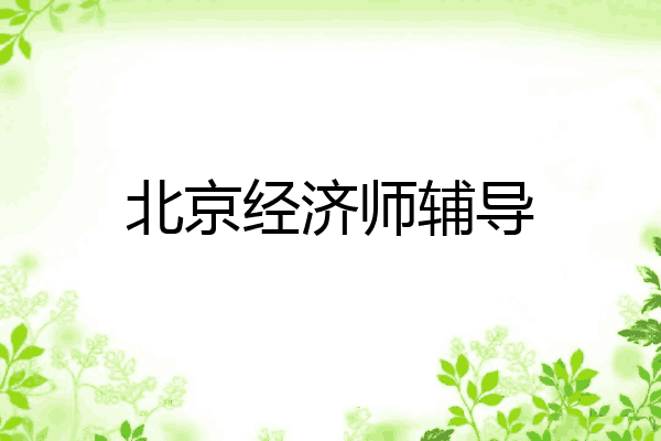 北京经济师辅导