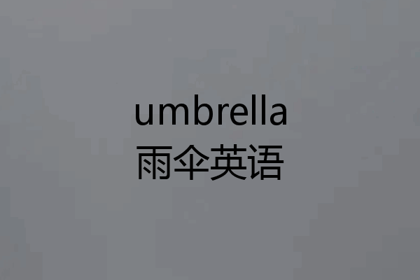 umbrella雨伞英语