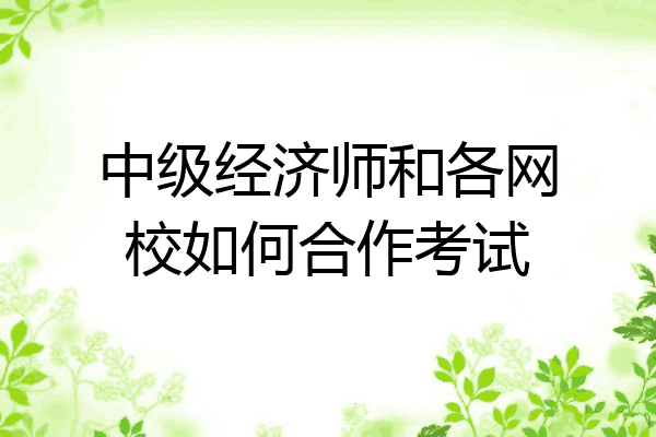 中级经济师和各网校如何合作考试