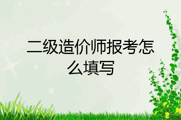 二级造价师报考怎么填写