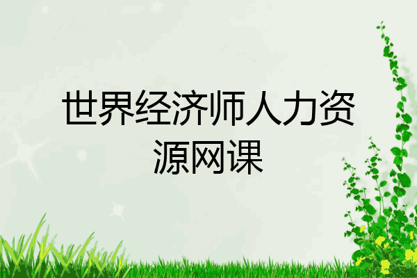 世界经济师人力资源网课