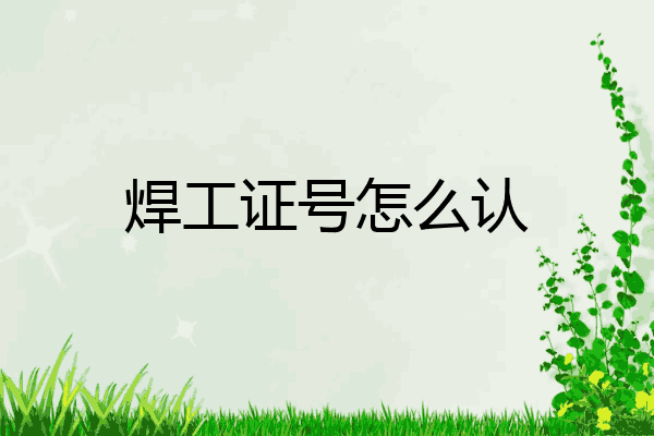 焊工证号怎么认