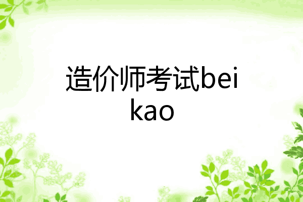 造价师考试beikao