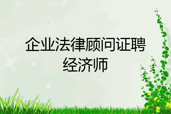 企业法律顾问证聘经济师