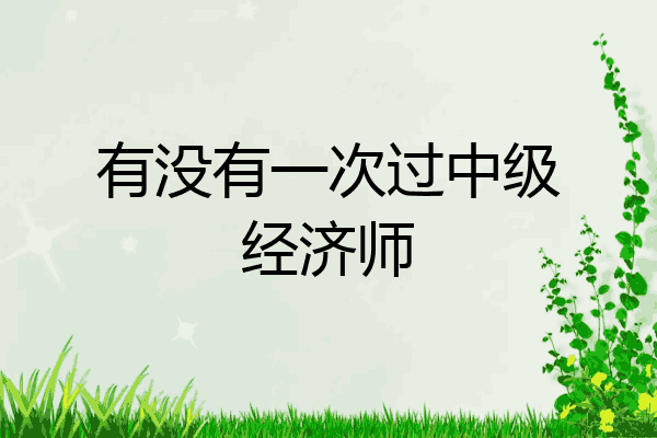 有没有一次过中级经济师