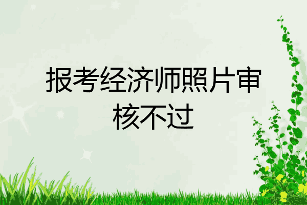 报考经济师照片审核不过