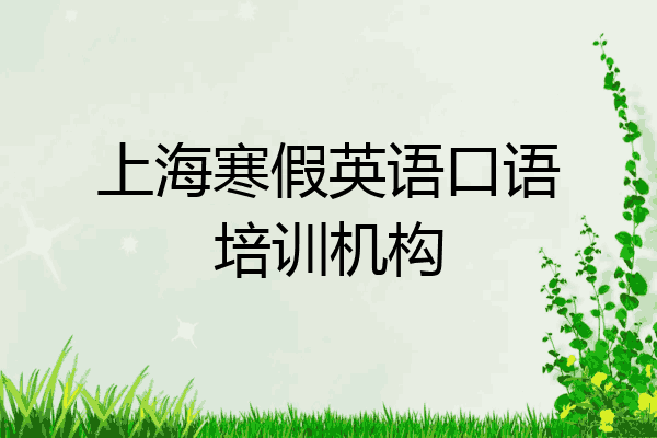 上海寒假英语口语培训机构