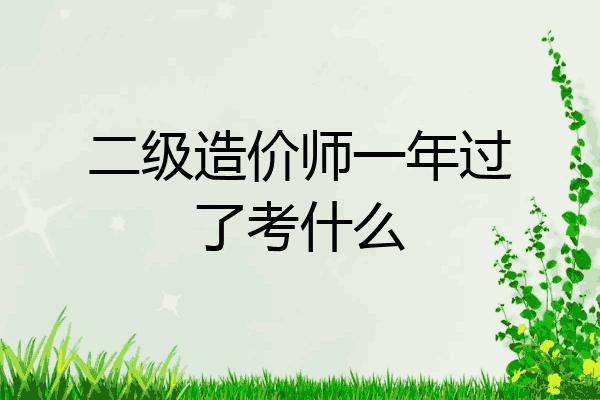 二级造价师一年过了考什么