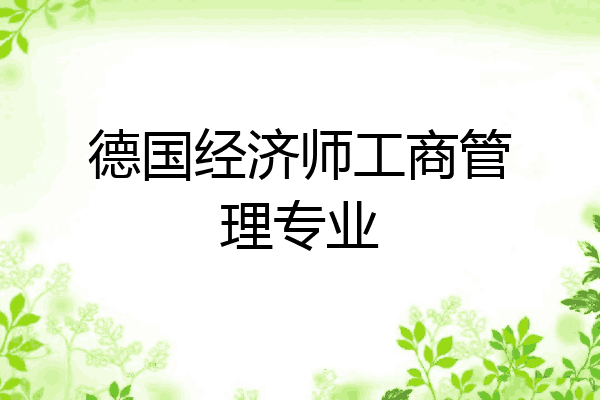 德国经济师工商管理专业