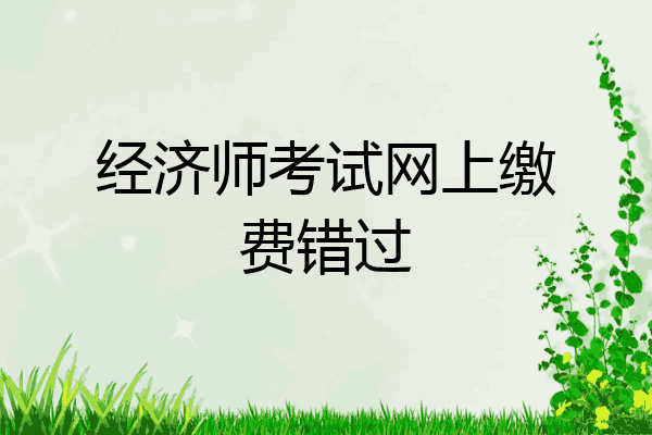 经济师考试网上缴费错过