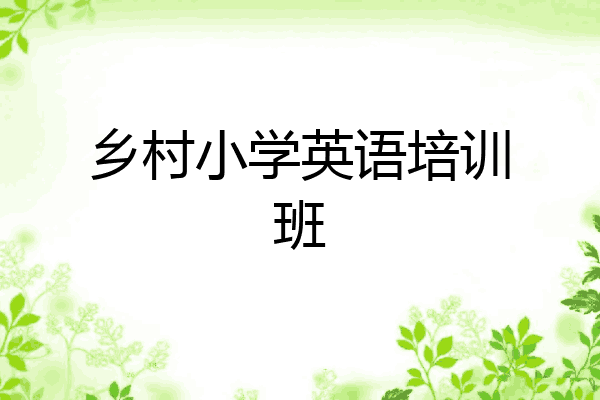 乡村小学英语培训班