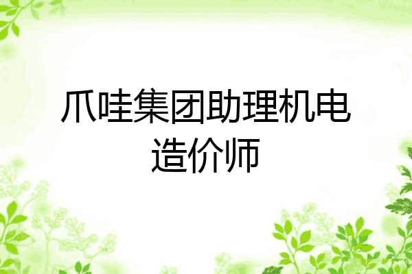 爪哇集团助理机电造价师