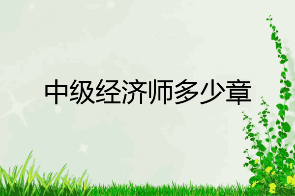 中级经济师多少章