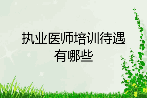 执业医师培训待遇有哪些