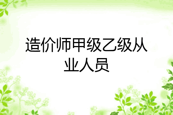 造价师甲级乙级从业人员