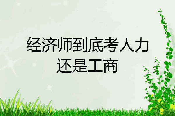 经济师到底考人力还是工商