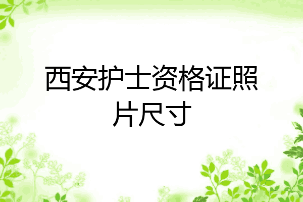 西安护士资格证照片尺寸
