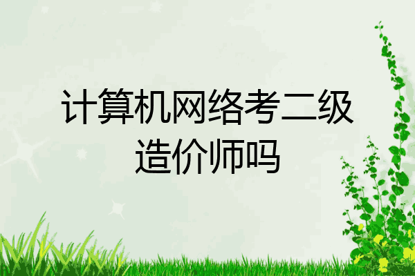 计算机网络考二级造价师吗