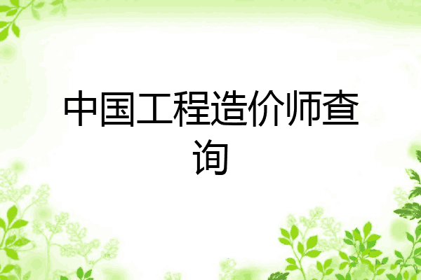 中国工程造价师查询