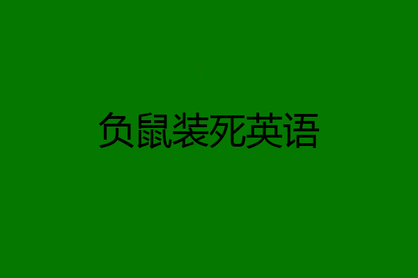 负鼠装死英语