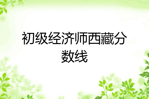 初级经济师西藏分数线